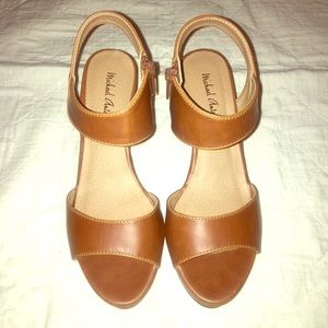 Tan Wedge Sandals